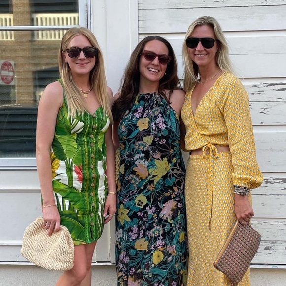 FARM Rio Green Patterned Dress - Picture 1 of 3